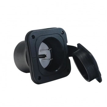 PureVolt Fiche NEMA 5-15P à bride avec capuchon étanche - 125 V - 15 A