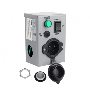 PureVolt Boîte d'entrée d'alimentation étanche NEMA 5-15P avec commutateur de transfert au générateur - 125 V - 15 A