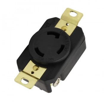 PureVolt NEMA L5-30R 125V - 30A Flush Mount Twist Lock Receptacle - 2 Poles /3 Wires