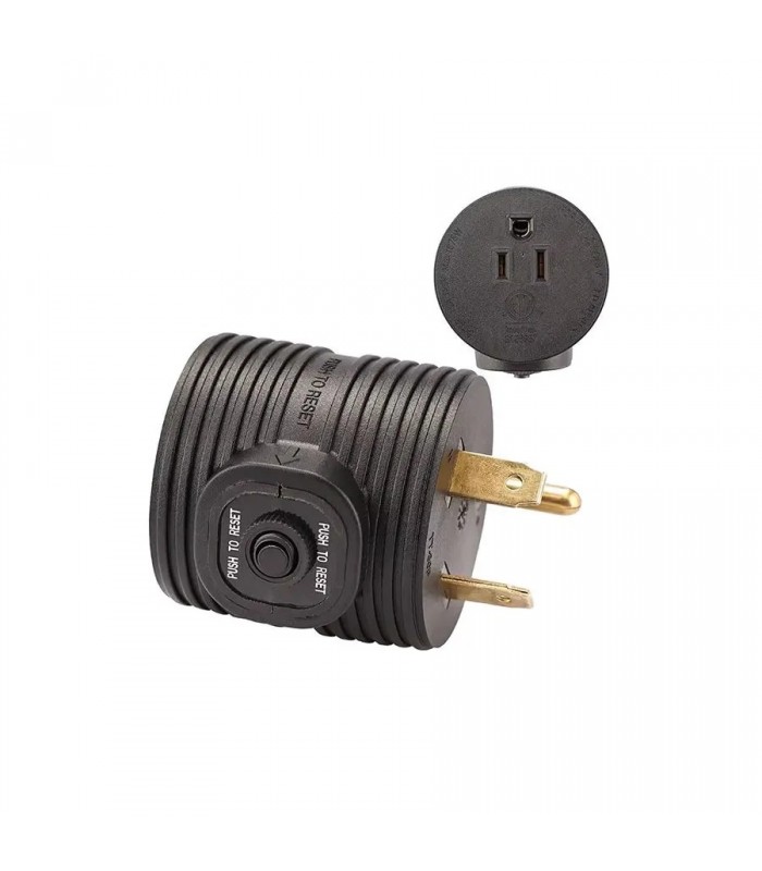 PureVolt Adaptateur avec bouton de réinitialisation NEMA TT-30P vers 5-15R