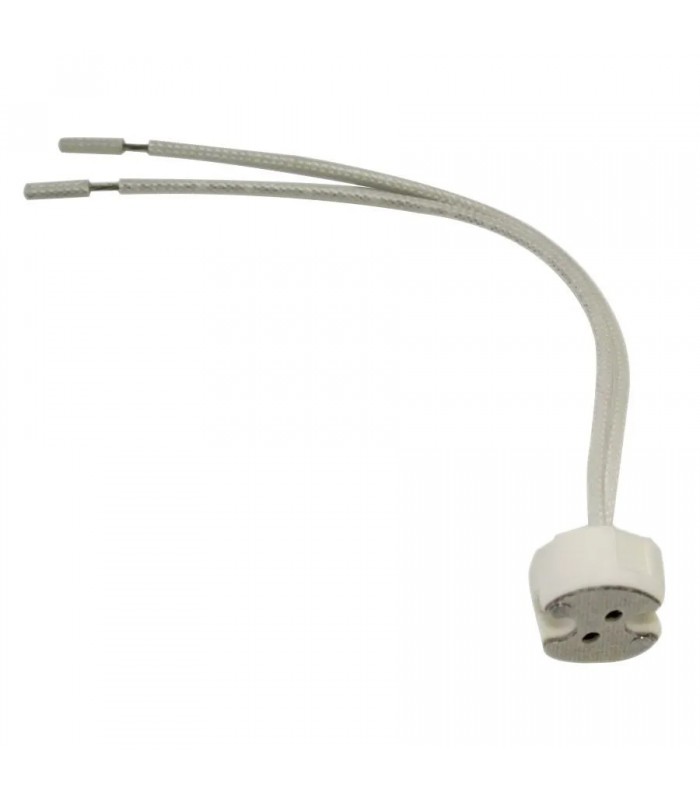 PureVolt Porcelain Lampholder G5.3 With 6 in. 18 AWG Wire