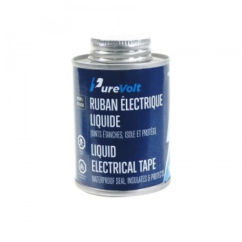 PureVolt Quick Drying Liquid Electrical Tape with Brush - Black - 125 ml