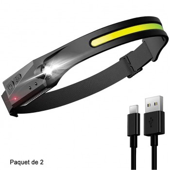 PureVolt Rechargeable LED Headlamps with Motion Sensor - 300 Lumens