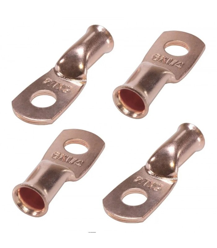 PureVolt Terminal à anneau - Vis 1/4 in (6.35 mm) - 6 AWG - Paquet de 4