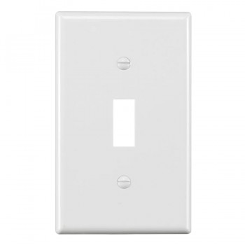 PureVolt Single Toggle Switch Wall Plate - White - Sold Individually