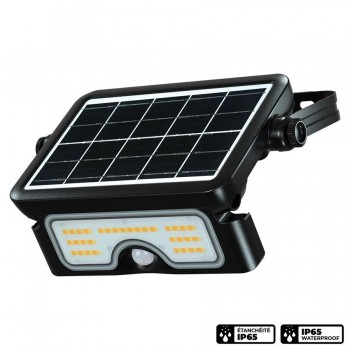 PureVolt Solar LED Wall/Portable Floodlight with Motion Detection - 7W - 3CCT
