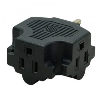 PureVolt Adaptateur mural à 3 prises en forme de T - 125 V - 15 A - Noir
