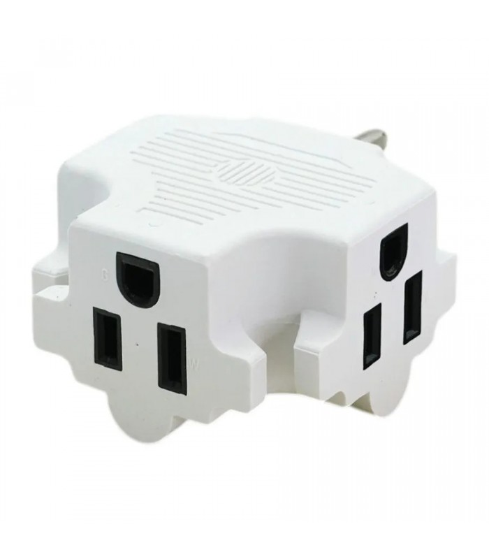 PureVolt T-shaped 3-socket Wall Adapter - 125V - 15A - White