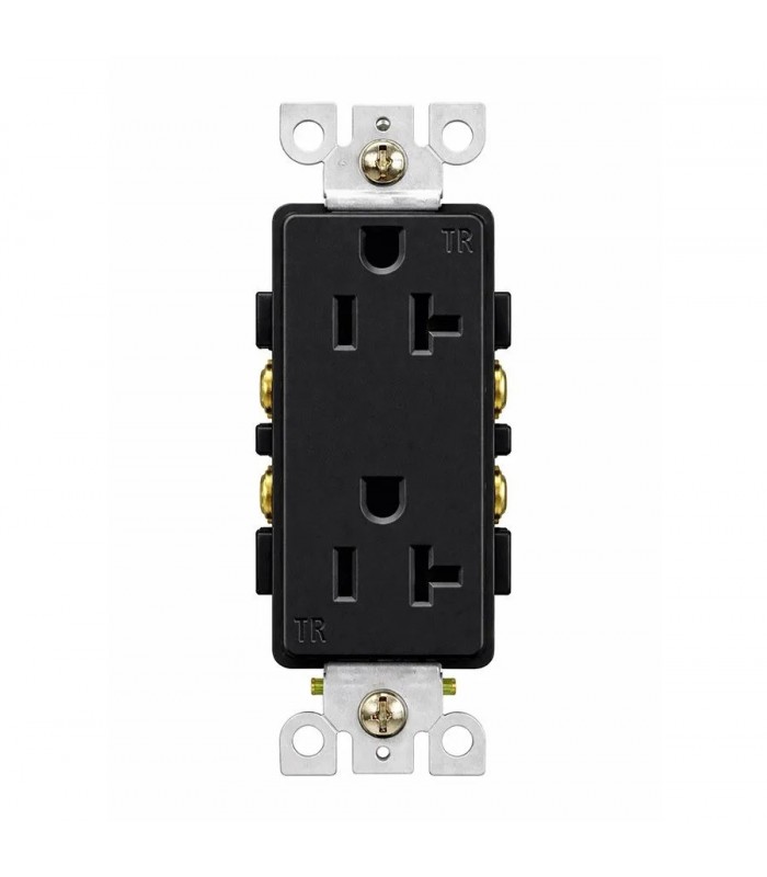 PureVolt Prise décora inviolable 20 A 125 V - Noir PureVolt Prise décora inviolable 20 A 125 V - Noir