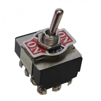 PureVolt Interrupteur à levier - 4.P.D.T. - Marche/Arrêt/Marche - 125 V/250 V - 15 A/10 A