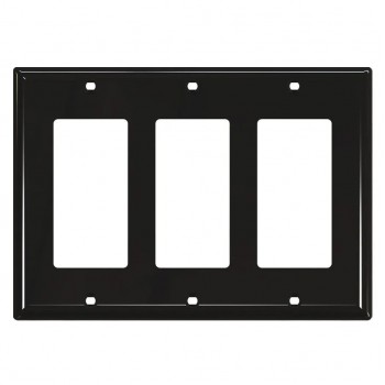PureVolt Triple Decora Wall Plate - Black