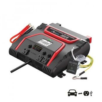 PureVolt Onduleur pour véhicule avec 3 prises CA et 3 ports USB - 3000 W