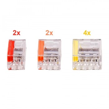 Push-In Splice Connector Assortment - 2.3.4C/22-12 AWG - 10 Pieces