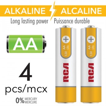 RCA AA Alkaline Battery - Pack of 4