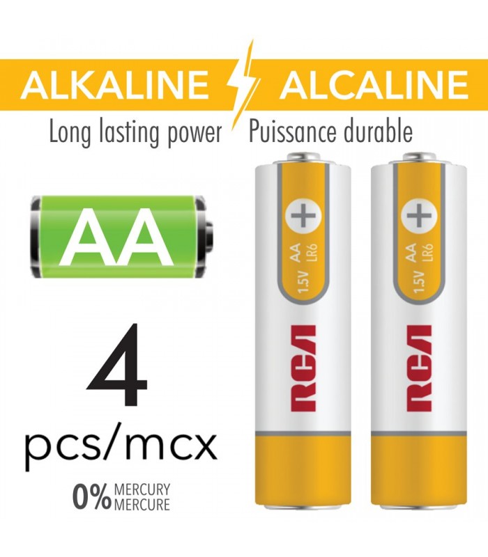 RCA AA Alkaline Battery - Pack of 4