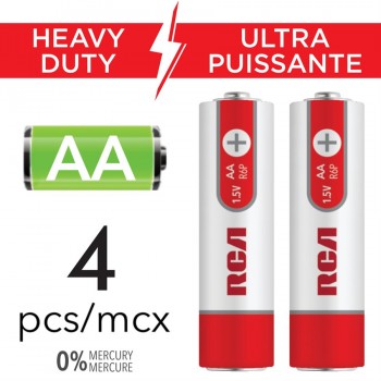 RCA AA Heavy Duty Battery - Pack of 4