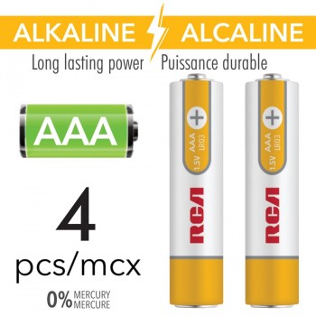 RCA AAA Alkaline Battery - Pack of 4