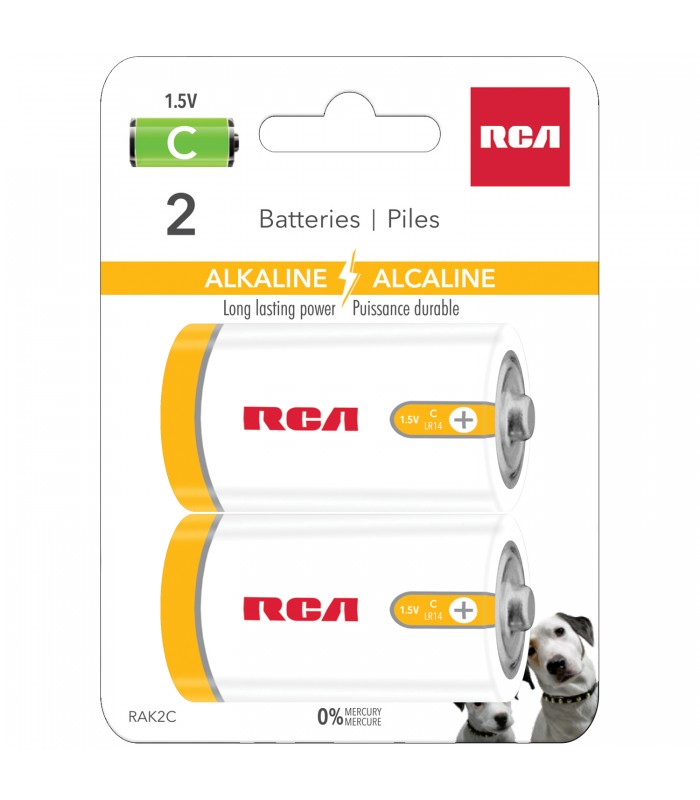 RCA Pile C alcaline - Paquet de 2