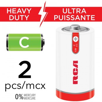 RCA C Heavy Duty Battery - Pack of 2