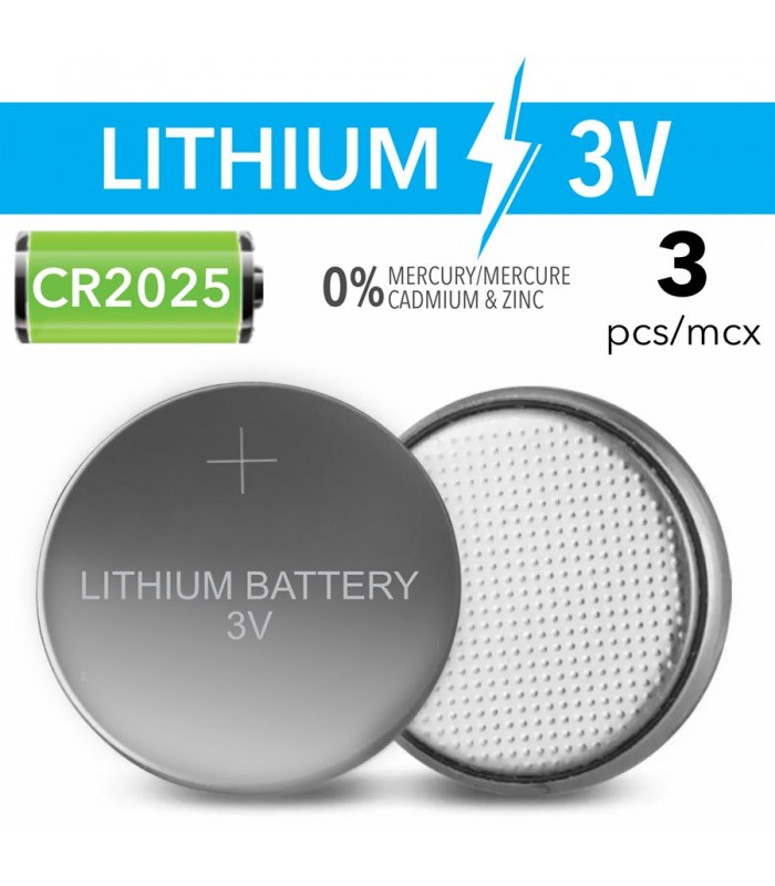 RCA CR2025 Lithium Cell Battery - Pack of 3