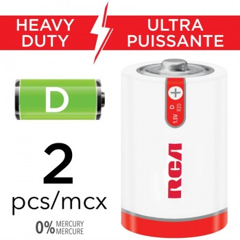 RCA D Heavy Duty Battery - Pack of 2