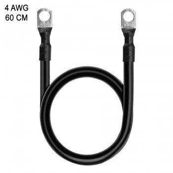 RedLink Câble 4AWG de 24 po. avec terminaux 3/8 po. pour batterie - Noir