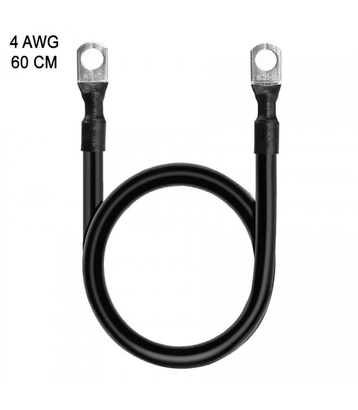 RedLink Câble 4AWG de 24 po. avec terminaux 3/8 po. pour batterie - Noir