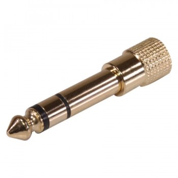 RedLink Adaptateur 3.5 mm stéréo femelle à 6.3 mm stéréo mâle - Plaqué or