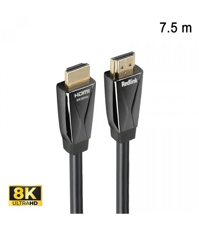 RedLink Câble HDMI 2.1 8K mâle à mâle - 48 Gbps - 7.5 m