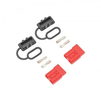 RedLink Connecteur Anderson avec terminaux et capuchons - 600V - 50A - 6AWG - Paquet 2
