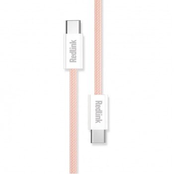 RedLink Câble tressé USB-C mâle à mâle - Rouge - 1 m