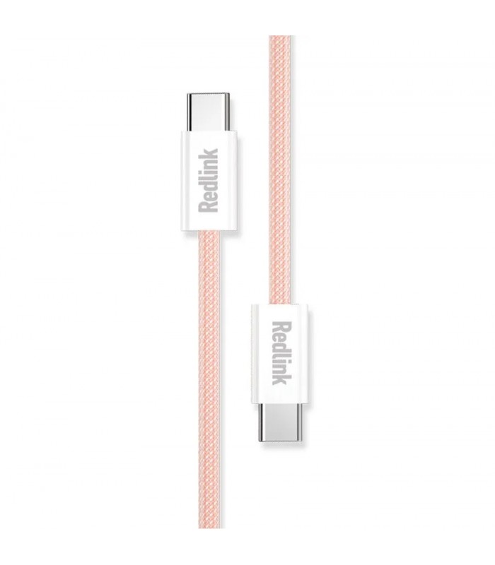 RedLink Câble tressé USB-C mâle à mâle - Rouge - 1 m