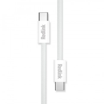 RedLink Câble tressé USB-C mâle à mâle - Blanc - 3 m