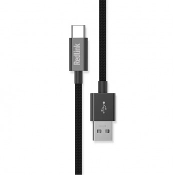 RedLink Câble tressé USB-C mâle vers USB-A mâle - Noir - 3 m