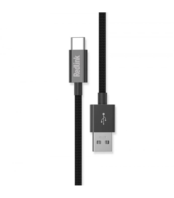 RedLink Câble tressé USB-C mâle vers USB-A mâle - Noir - 3 m