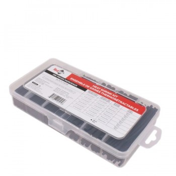 RedLink Assortiment de gaines thermorétractables - Noir - 196 pièces
