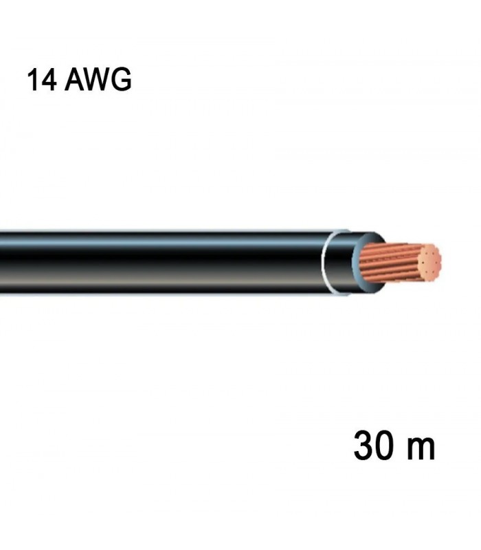 RedLink Fil en cuivre multibrin - 1C/14 AWG - Noir - 30 m