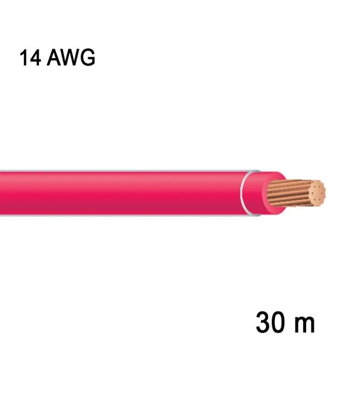 RedLink Fil en cuivre multibrin - 1C/14 AWG - Rouge - 30 m