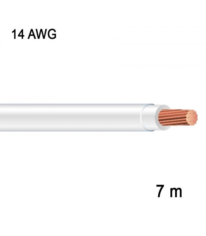 RedLink Fil en cuivre multibrin - 1C/14 AWG - Blanc - 7 m