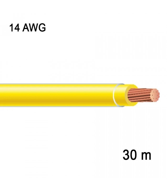 RedLink Fil en cuivre multibrin - 1C/14 AWG - Jaune - 30 m