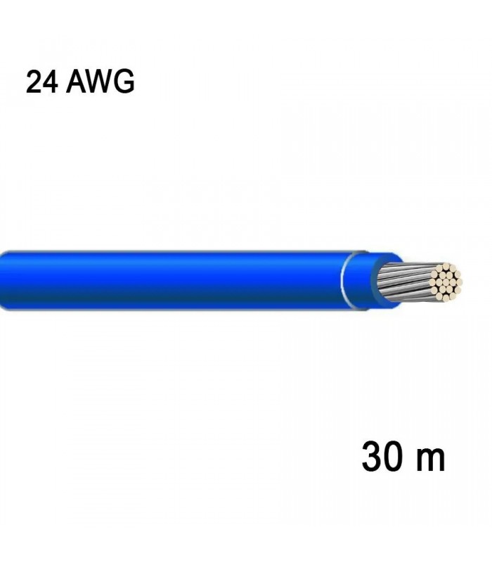 RedLink Fil en cuivre étamé multibrin - 1C/24 AWG - Bleu - 30 m