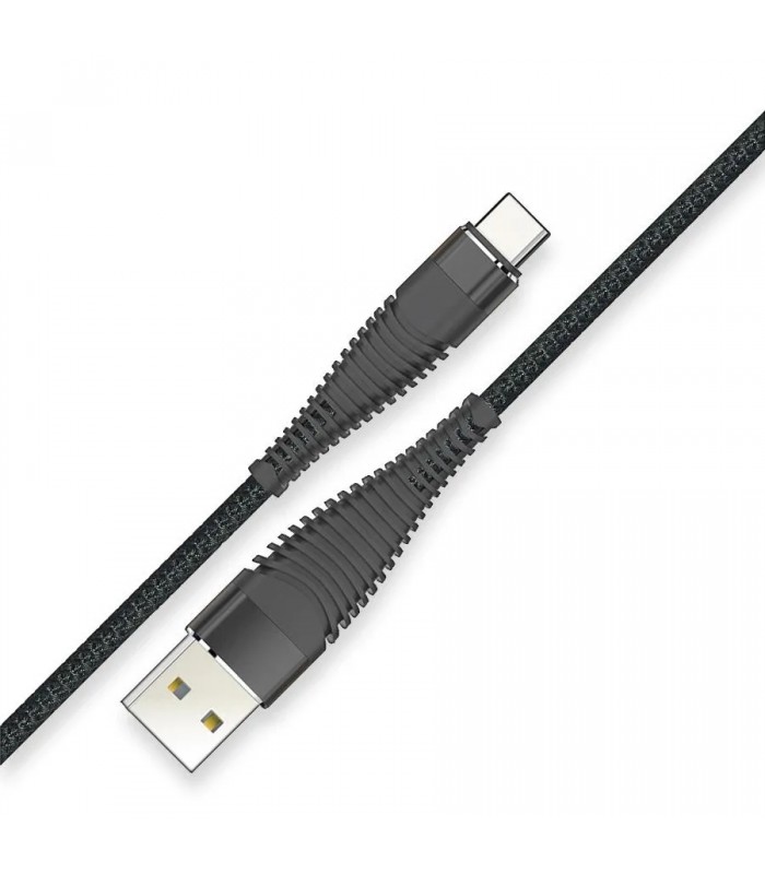 RedLink Ultra-strong Braided USB Male to USB-C Male Cable - Black - 3 m