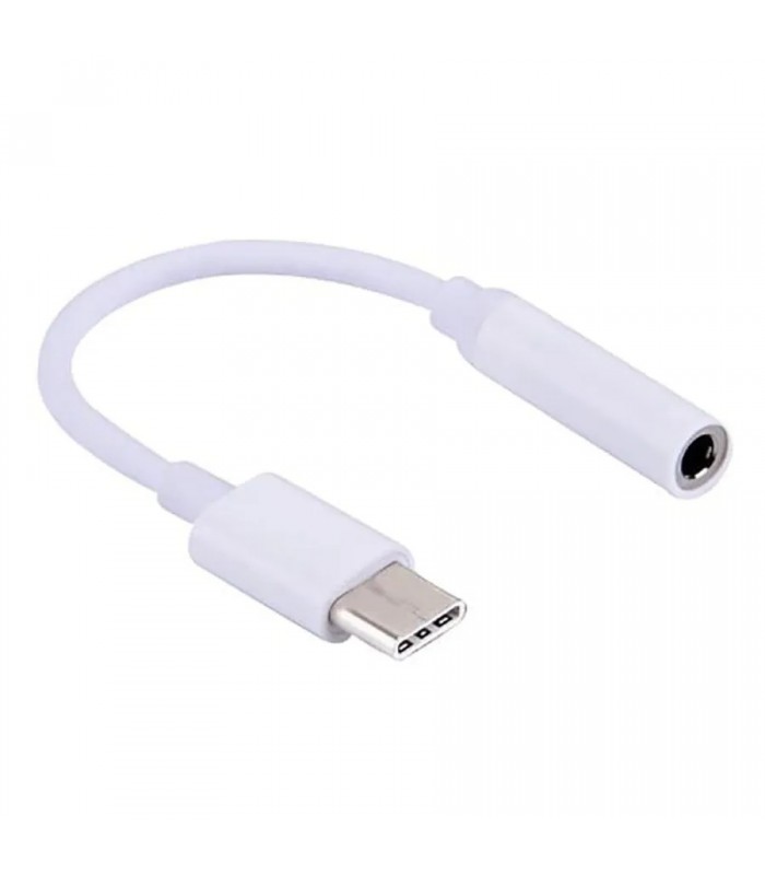 redLink Adaptateur USB-C mâle vers 3.5 mm stéréo femelle - Blanc - 11 cm