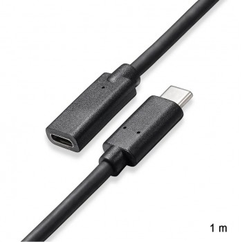 RedLink USB-C Male to Female Extension Cable - Black - 1 m
