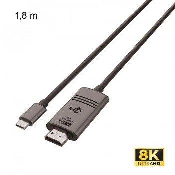 RedLink USB-C Male to HDMI Male Cable - 8 K Ultra HD - 1,8 m