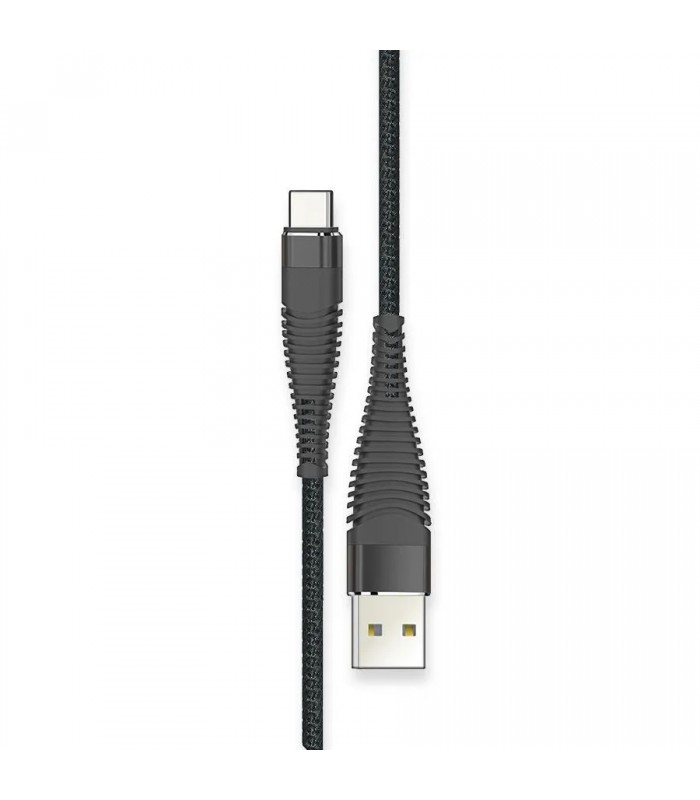 RedLink USB Male to USB-C Male Braided Cable - Black - 2 m