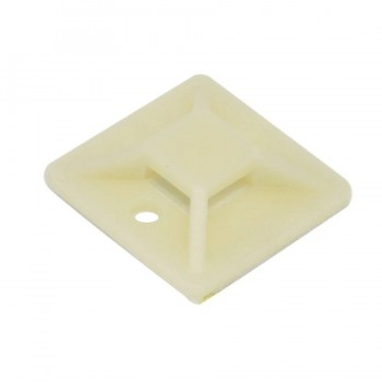 RedTools Base adhésive 1 po pour attache autobloquante - Blanc - Paquet de 100