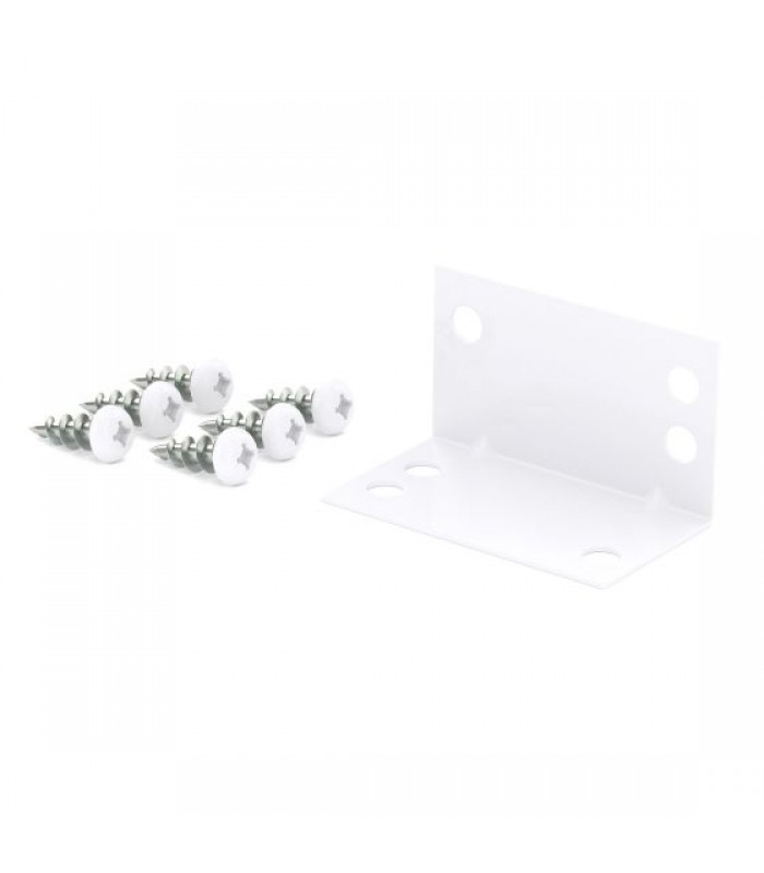 Reliable Fasteners Équerre de coin large 1-3/4 po de longueur, 1 po de largeur, 1 po de hauteur blanc - Paquet de 4