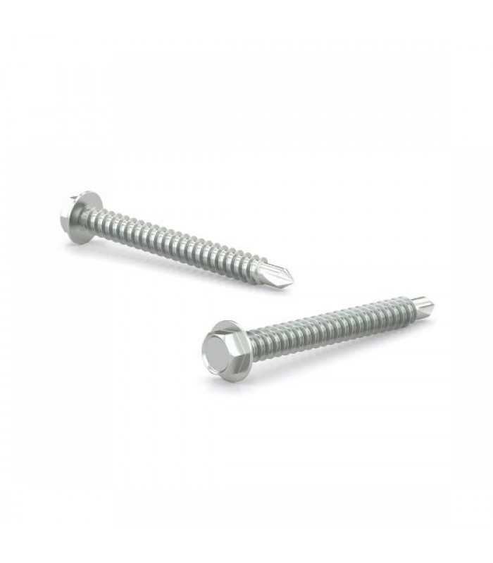 Reliable Zinc Plated Metal Screw Hex Head With Washer Self-Tapping #8 1-1/4 in. - Pack of 8