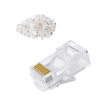 RJ45 Plug for Stranded Cat6 Ethernet Cable - 100 pcs